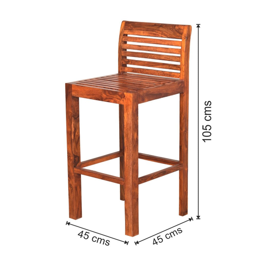 Adelina Wooden Benton Bar Chair