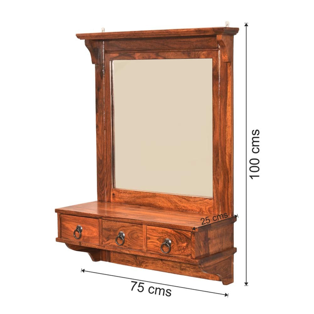 Arlet Wooden Lifestyle Dressing Mirror With 3 Storage Drawers