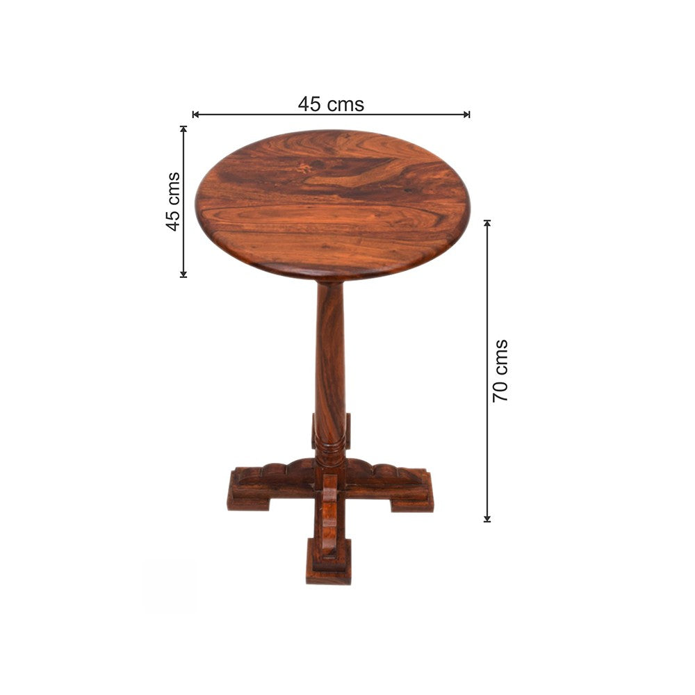 Baylee Sheesham Wooden Tall Round Peg Table