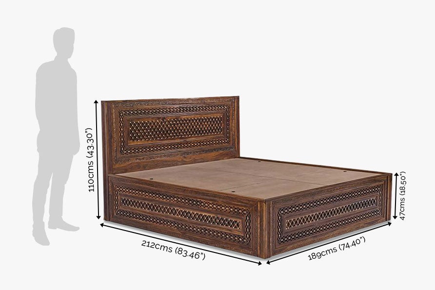 Charles Brass Bed B with Storage