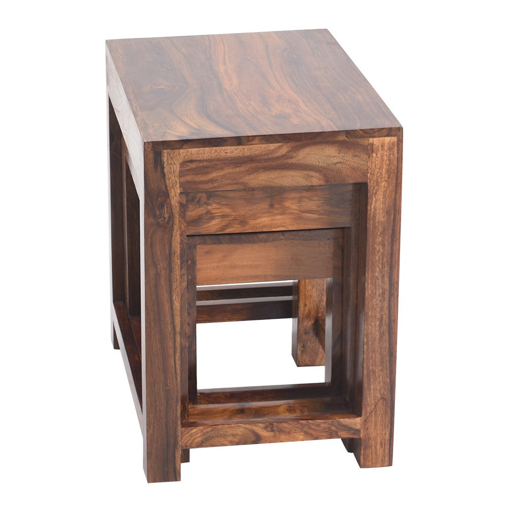 Hadassah Sheesham Wooden Stool set of 3