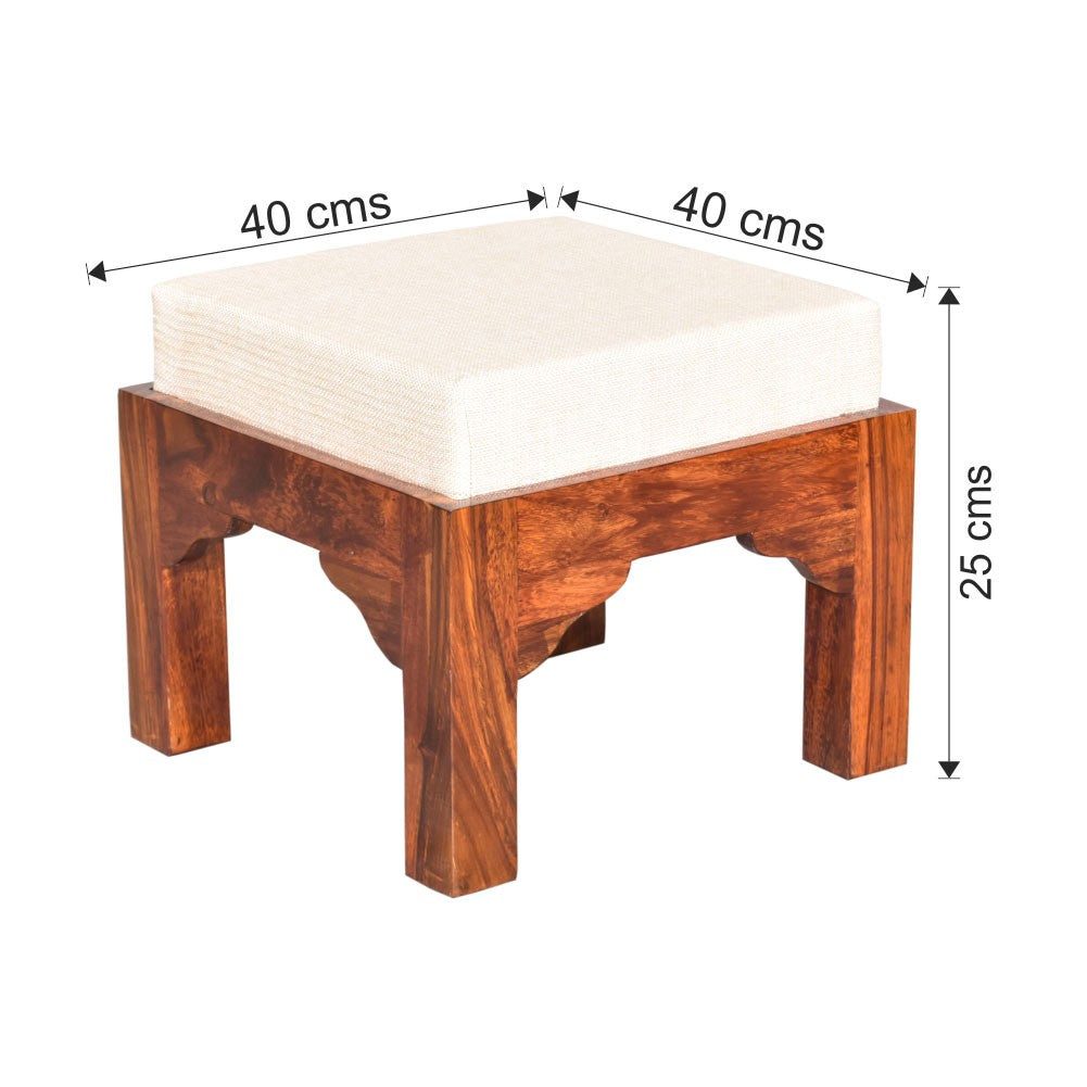 Paloma Sheesham Wood Trendy Coffee Table Set with Four Stools