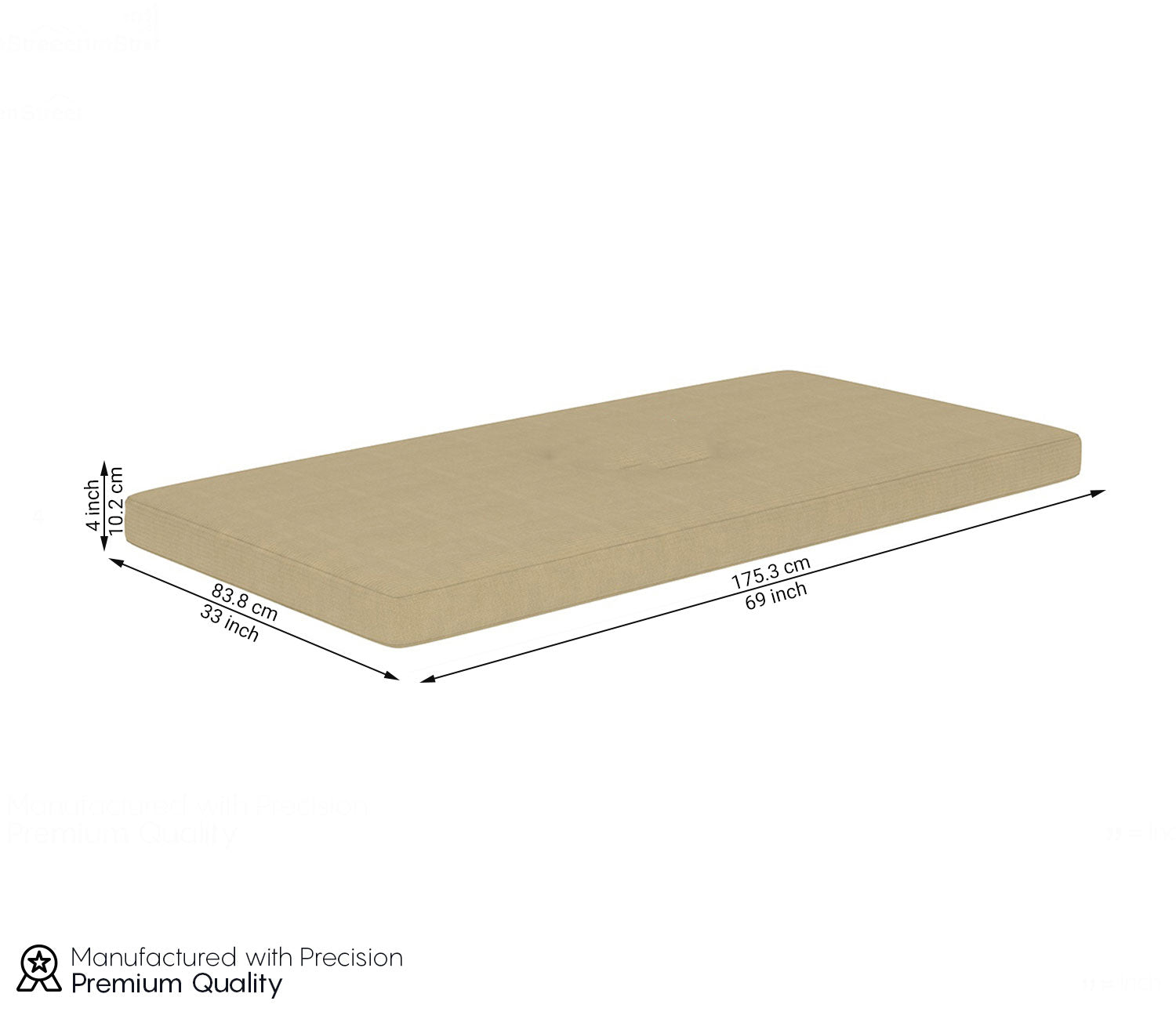 Ashton Sheesham Wood Sofa Cum Divan with Mattress