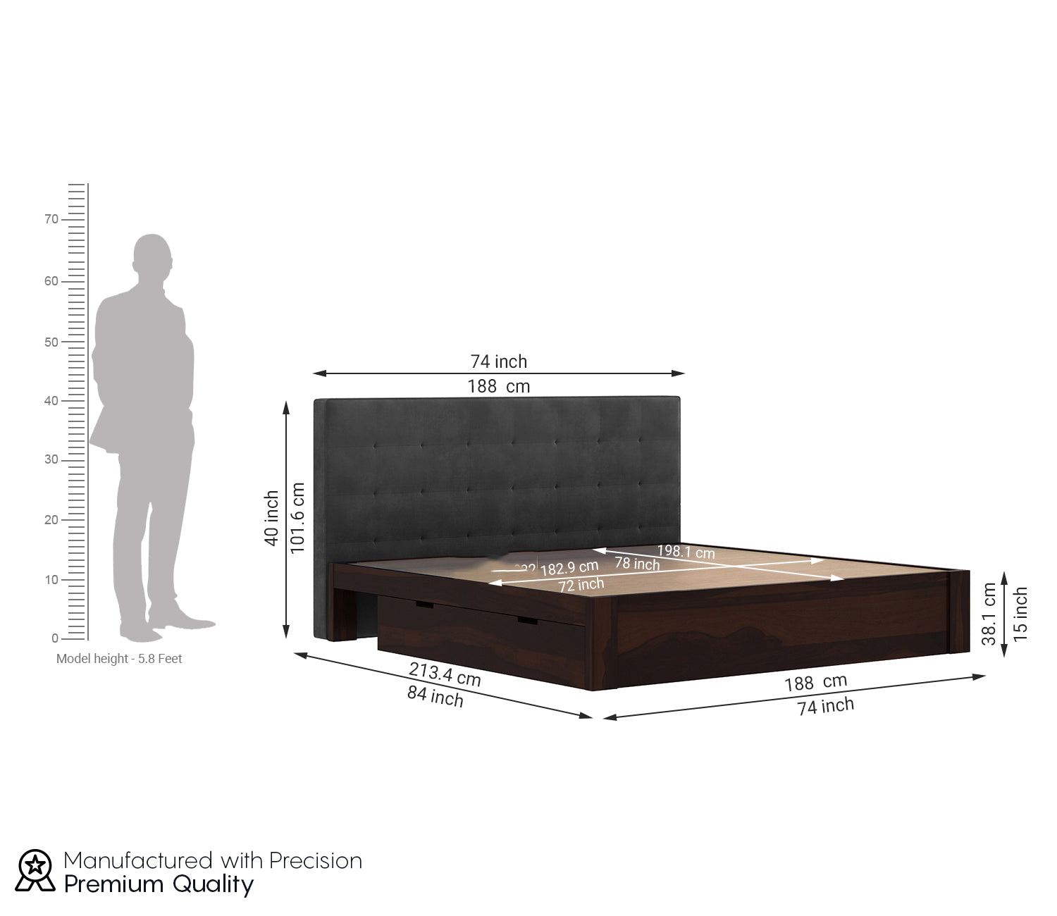 Sean Upholstered Bed With Side Storage