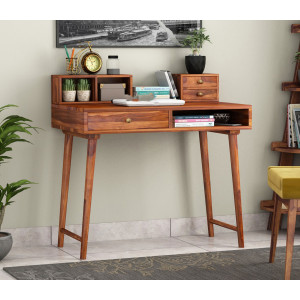 Eliana Study Table with Table-Top Storage 