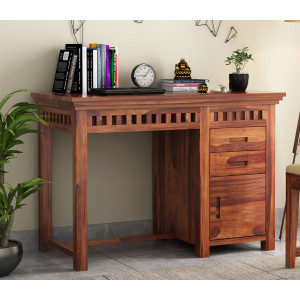 Willow Study Table with Pull Out Drawers and Cabinet 