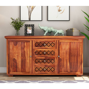 Kenneth Sheesham Wood Storage Cabinets and Sideboard 
